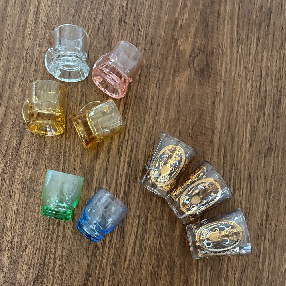 Vintage Shot Glasses total of 9